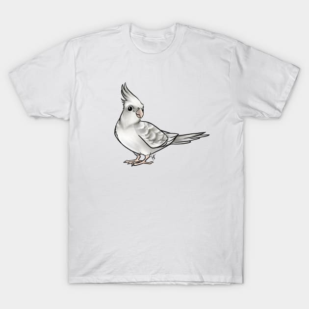 Bird - Cockatiel - Silver T-Shirt by Jen's Dogs Custom Gifts and Designs